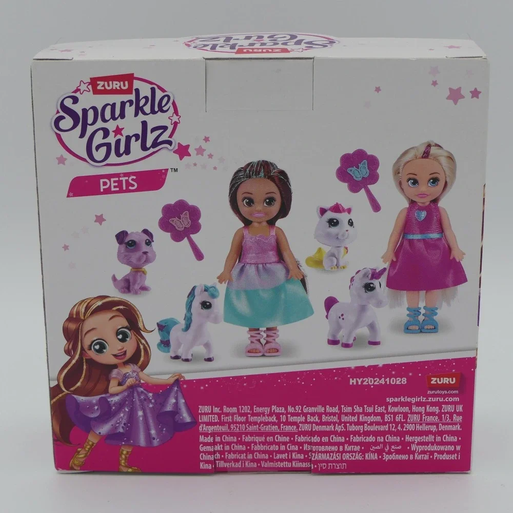 Zuru Sparkle Girlz Pets 1 Doll 2 Pets 1 Accessory Girls Play Toy Set Age 3+ New